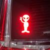 1 stücke Auto Aufkleber Persönlichkeit Mode Alien Frieden Hoch Reflektierende Motorrad Vinyl Aufkleber Zubehör Sonnencreme