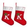 Festival Alphabets Stocking With Spacious Gift Pouches Reusable Cloth Holiday Decoration For Home Party