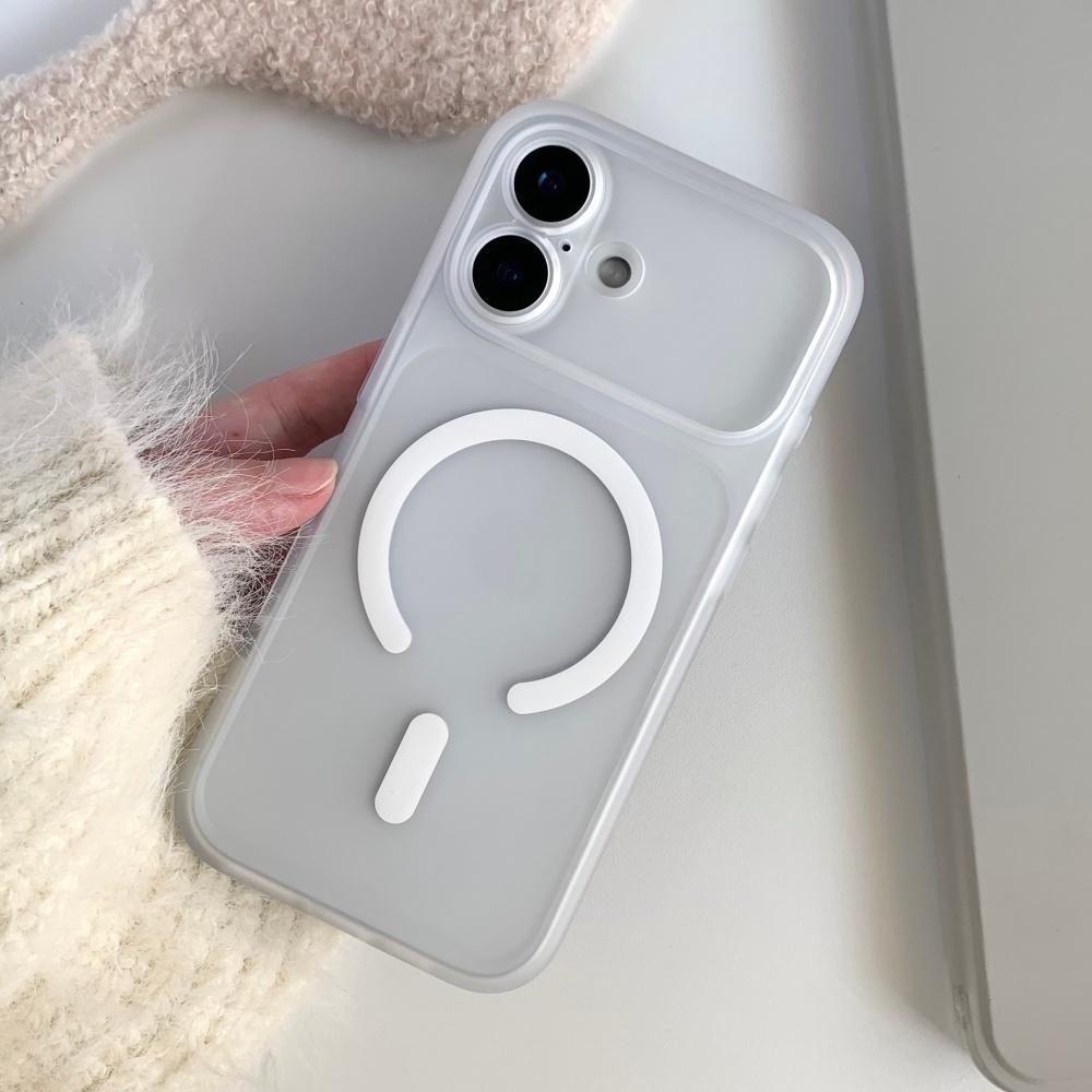 New Luxury Matte Transparent Magnetic Phone Case for iPhone 17 Pro Air 17 16 15 14 13 Pro Max For Magsafe Detachable Lens Cover