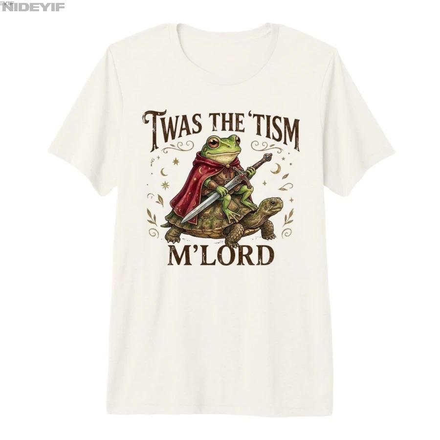 Funny Meme TWAS The Tism M Lord Frog Wizard Graphic Tee Kids Tshirt For Men Women 100 Cotton T Shirts Short Sleeve Tops 04133