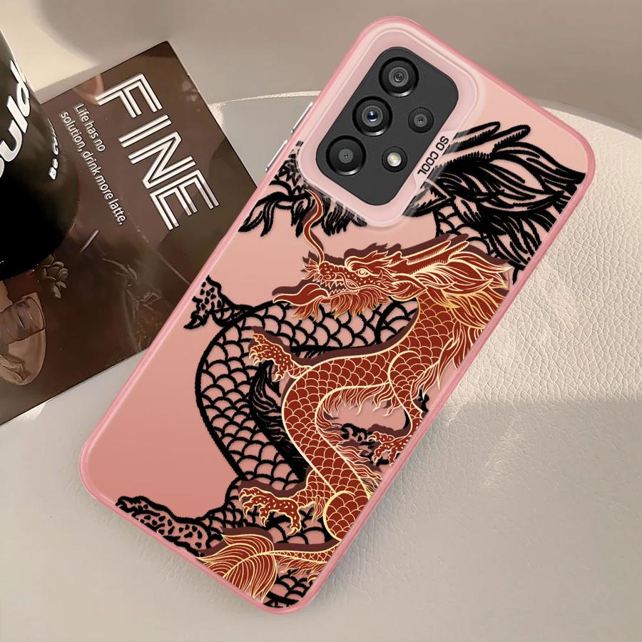 Case for Samsung Galaxy A14 A56 A54 A72 A32 A36 A25 A73 A17 A52 A13 A16 A34 A12 A23 A71 Phone Cover Dragon
