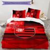 Flamengo 3-teiliges Bettwäsche-Set Bettbezug Verschluss Enthält 1 Bettbezug & 2 Kissenbezüge für Alle Jahreszeiten Schlafzimmer Zuhause Wohnheim Dekor