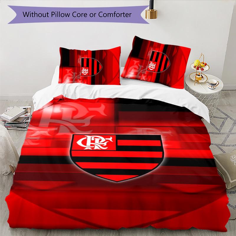 Flamengo 3-teiliges Bettwäsche-Set Bettbezug Verschluss Enthält 1 Bettbezug & 2 Kissenbezüge für Alle Jahreszeiten Schlafzimmer Zuhause Wohnheim Dekor