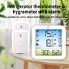 Digital Refrigerator Thermometer Wireless In/Outdoor Freezer Fridge Temperature Humidity Monitor Limit Alarm 2 Sensors Backlight