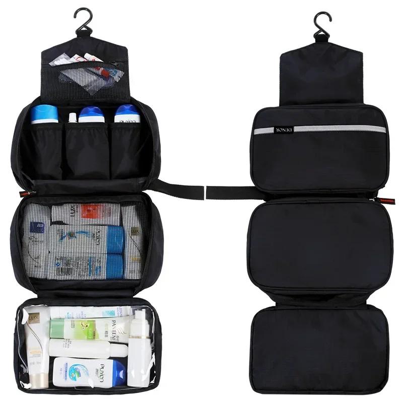 New Hanging Toiletry Bag Travel Toiletry Wash Organizer Kit for Men Women Cosmetics Make Up Sturdy Hanging Hook Shower Bags