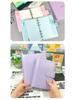 Korean Heart Macaron A5/A6 Ring Binder Notebook - PU Journal with 6-Hole Design