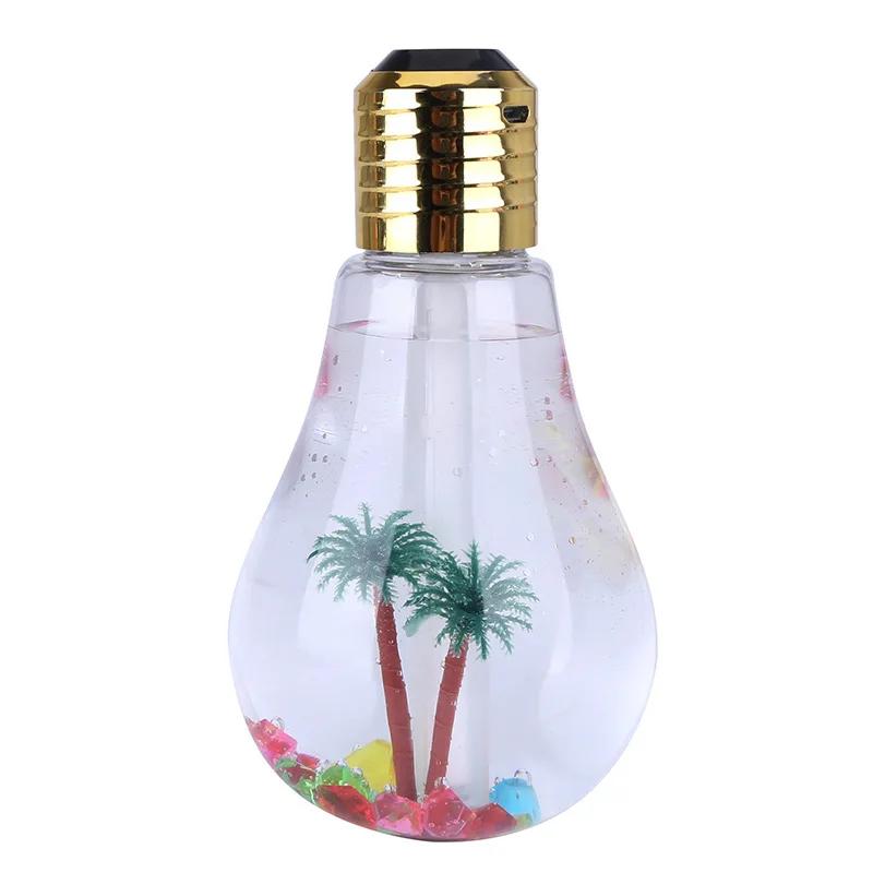 Creative Bulb Humidifier Mini Colorful Night Light Micro Landscape Desktop Decoration USB Electric Diffuser for Bedroom Home