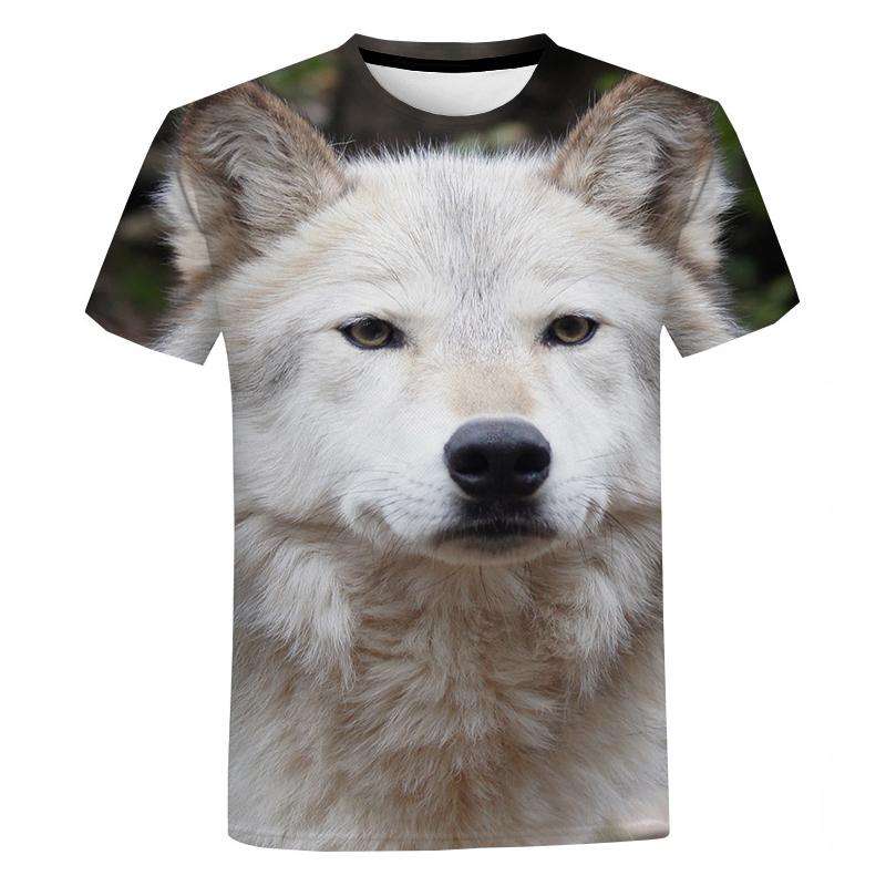 Summer Fashion Animal Wolf 3d Print T Shirt for Man Women Causal Harajuku O-Neck Short Sleeved Streetwear Oversize Top Tees