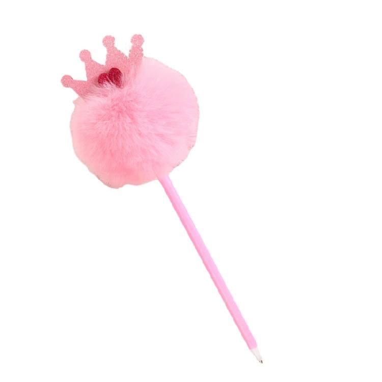 Flauschiger Pom Pom Kugelschreiber 0,7mm Stiftspitze Nachfüllbarer Kugelschreiber für Erwachsene Schreiben Journaling Büro Schulbedarf rosa