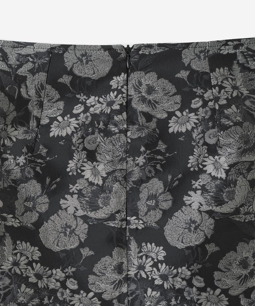 Milo Woman Floral Jacquard Midi Skirt [Black]