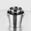 1L/3L/5L Stainless Steel Ice Bucket Portable Ice Chiller Cooler with Comfortable Handle Two-ear Ice Bucket Bar Wine Tooling