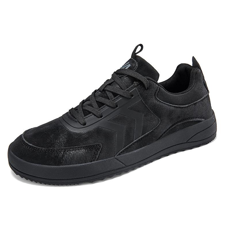 Cross 2024 Men's Wide Suede Barefoot Sports Shoes Size 47/48 - Black Casual with Labor Protection