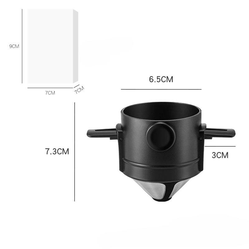 Foldable Portable Coffee Filter Stainless Steel Drip Coffee Tea Holder Reusable Paperless Pour Over Coffee Dripper Supplies