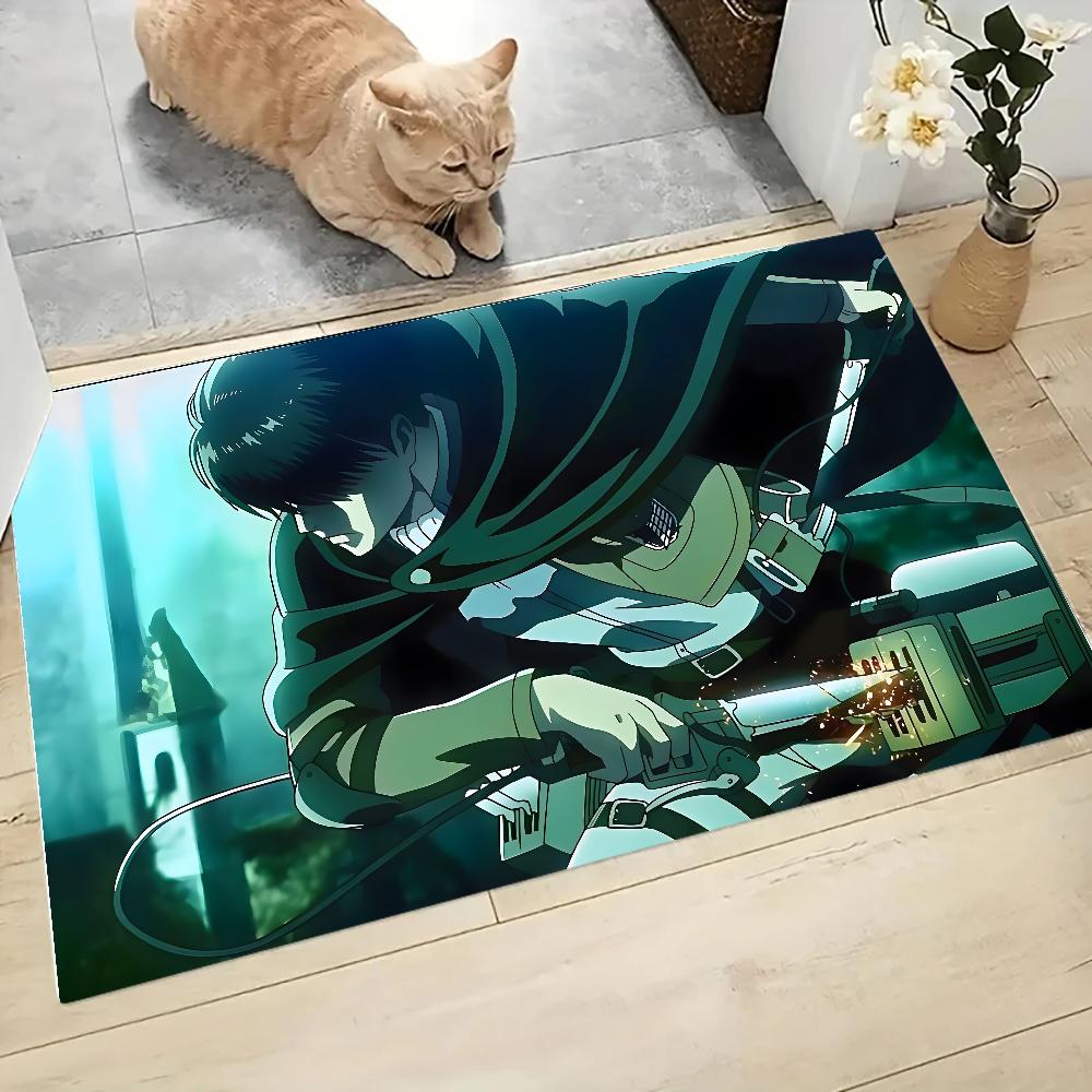 Anime A-Attack On Titan Floor Mat Graphic Printed Flannel Doormats for Bathroom Kitchen Entrance Carpet Home Decor