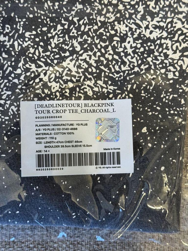 [USED] BLACKPINK Deadline Seoul Concert Logo Crop T-shirt L