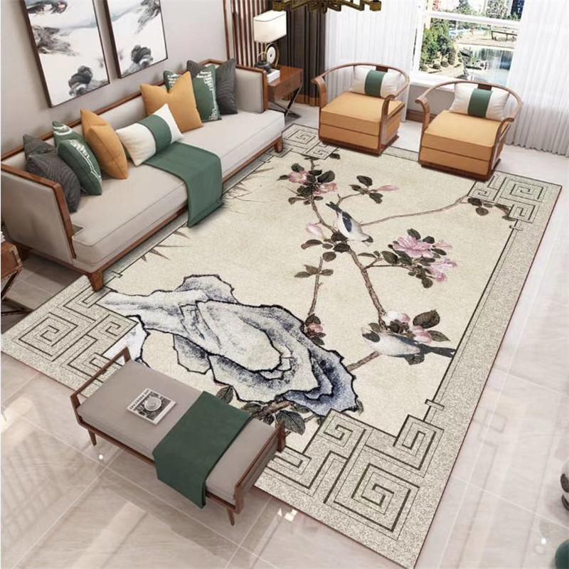 New Chinese Style Carpet Floor Mat Living Room Sofa Floor Mat Household Bedside Carpet