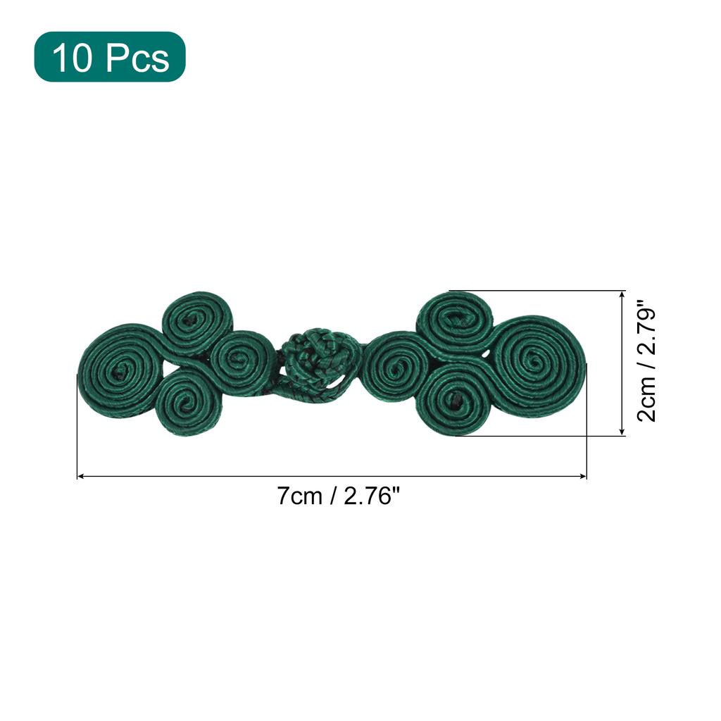 10pcs Chinese Knots Frog Buttons Closure Sewing Buttons Fasteners for DIY Sewing Coats Cloak Sweater Bridal Costume Outfit