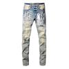 Calças jeans PUR jeans rasgados jeans de alta rua americana jeans com respingos de tinta rasgados