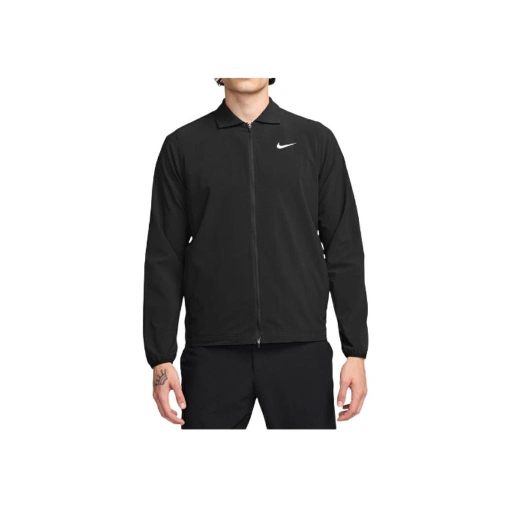 Nike Solid Color Zip Collar Long Sleeve Waterproof Jacket Men Jackets Black FQ0462-010