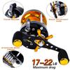 Round Baitcast Fishing Reel Sea Fishing 6+1BB 17-22LB Trolling Reel Drag Reel Saltwater Freshwater