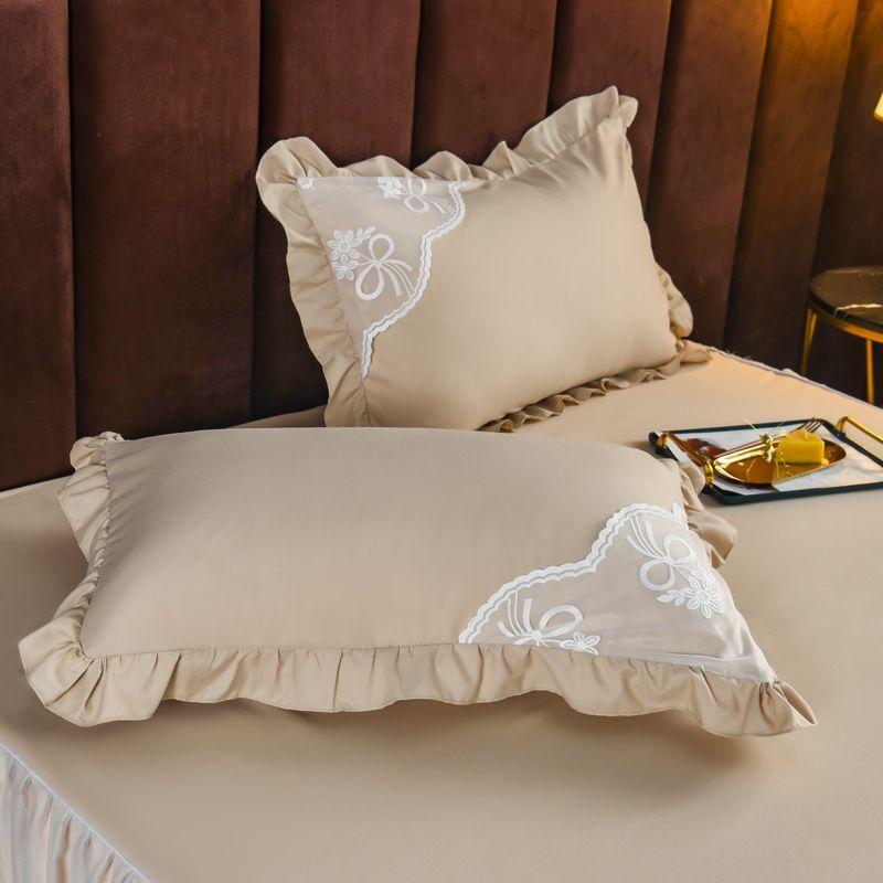 

Наволочка для свадебной спальни, наволочка для подушки, роскошное кружево, лето, дышащее, простое, мягкое, удобное, уютное, для пар, вышивка 48x74 см 48x74cm