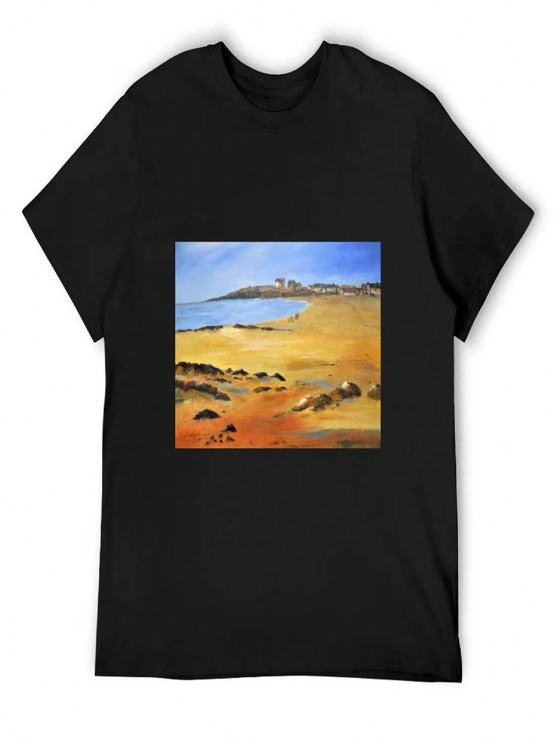 On The Beach, Elie, Fife T-Shirt Customs Design Your Own Vintage Graphic Tee Vintage Anime Shirt Tee Shirts For unisex S разноцветный