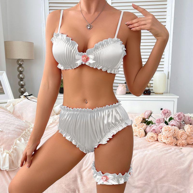 

Сексуальный комплект нижнего белья с шортами на подтяжках Сексуальные шорты на подтяжках Интимный атласный костюм White L