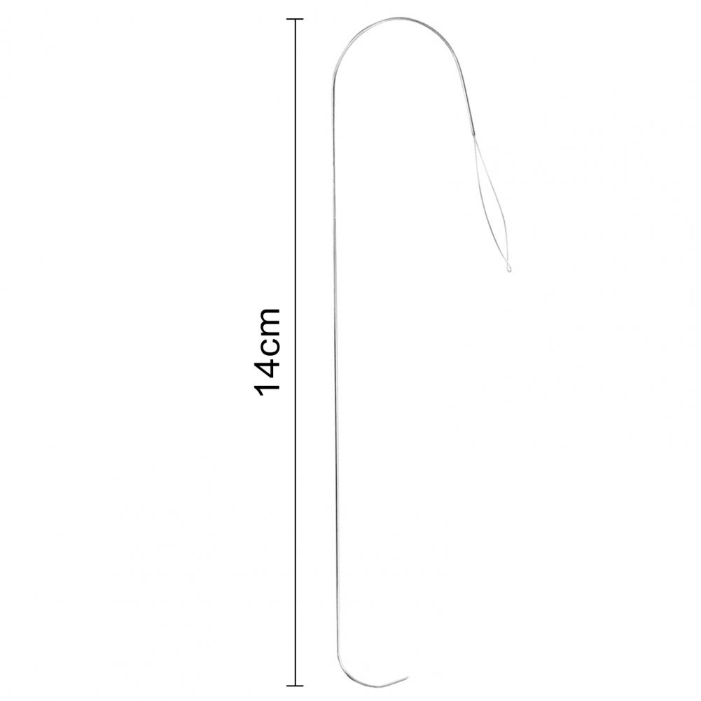 2/5 Pcs Beading Needles Big Eye Curved Stainless Steel Enlarged Eye Bead Spinner Needles DIY Bead Necklace Bracelet Tools