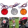 2PCS 12V Round Reflector Motorcycle Tail Brake Stop Light Red/Amber/White Warning Marker Light Universal for E-bike Car
