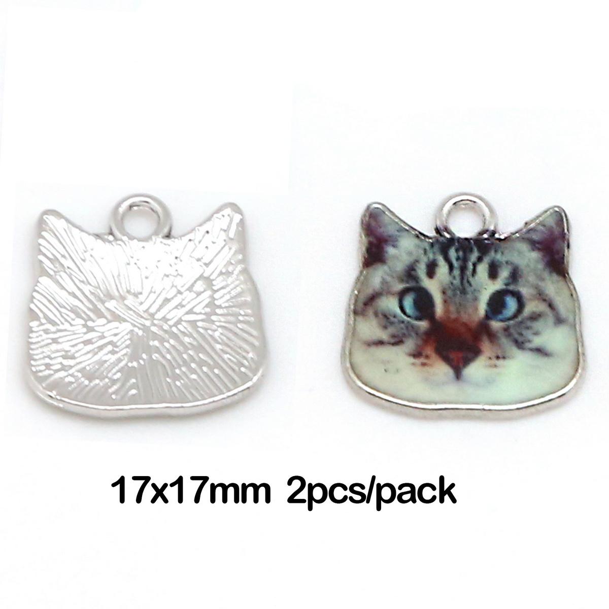 

Металлический сплав, эмаль, кошка, сова, подвеска-подвеска для DIY ювелирных изделий, браслет, аксессуары 05