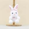 Rabbit Bow Wearing Plush Pendant Cartoon Toy Doll Bag Keychain Pp Cotton Filling