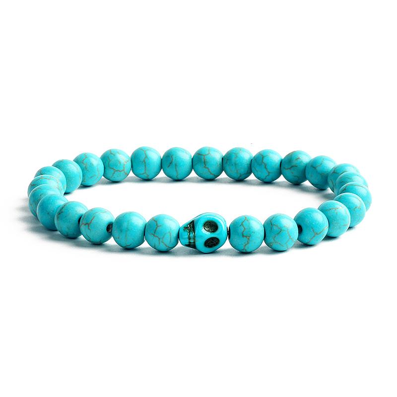 Bohemian Turquoises Beads Bracelets for Women Reiki Nature Stone Cube Cylinder Irregular Bracelets Healing Healthcare Jewelry