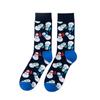 Snowman Santa Claus Cartoon Ankle Socks for Both Men and Women, Suitable for Autumn and Winter Seasons