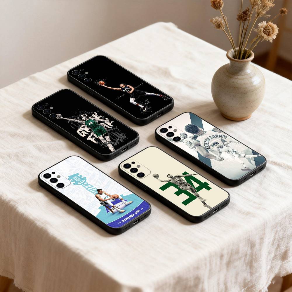 Basketball Greek Freak G-Giannis Phone Case For Samsung S26,25,24,23,22,30,21,10,9,Ultra,Plus,Lite Black Soft Case