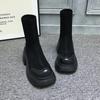 Modne Jesienne Podwyższające Botki na Grubej Podeszwie Klasyczne Buty na Koturnie Damskie Modne Casualowe i Wygodne Damskie Buty Sportowe
