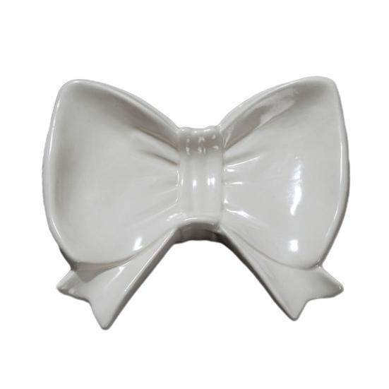 Bow Soap Dish Bathroom Ceramic Soap Holder with Self Draining No Water Accumulation Soap Tray for Home Dormitory Washbasin Bathroom Shelf