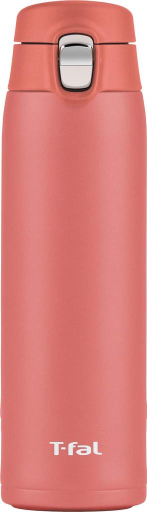 T-fal Rouge N21508 480ml Stainless Steel Water Bottle with One-Push Opening and Slide Lock