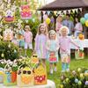 6pcs Egg Rabbit Carrot Basket Gift Box with Handle Easter Paper Boxes  Spring Parties