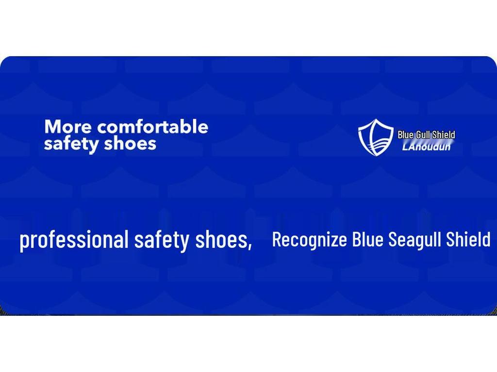 Blue Gull Shield Men's Steel Toe Safety Shoes: Anti-smash, Puncture-resistant, Wear-resistant, Anti-slip, Comfortable Labor Protection Footwear.