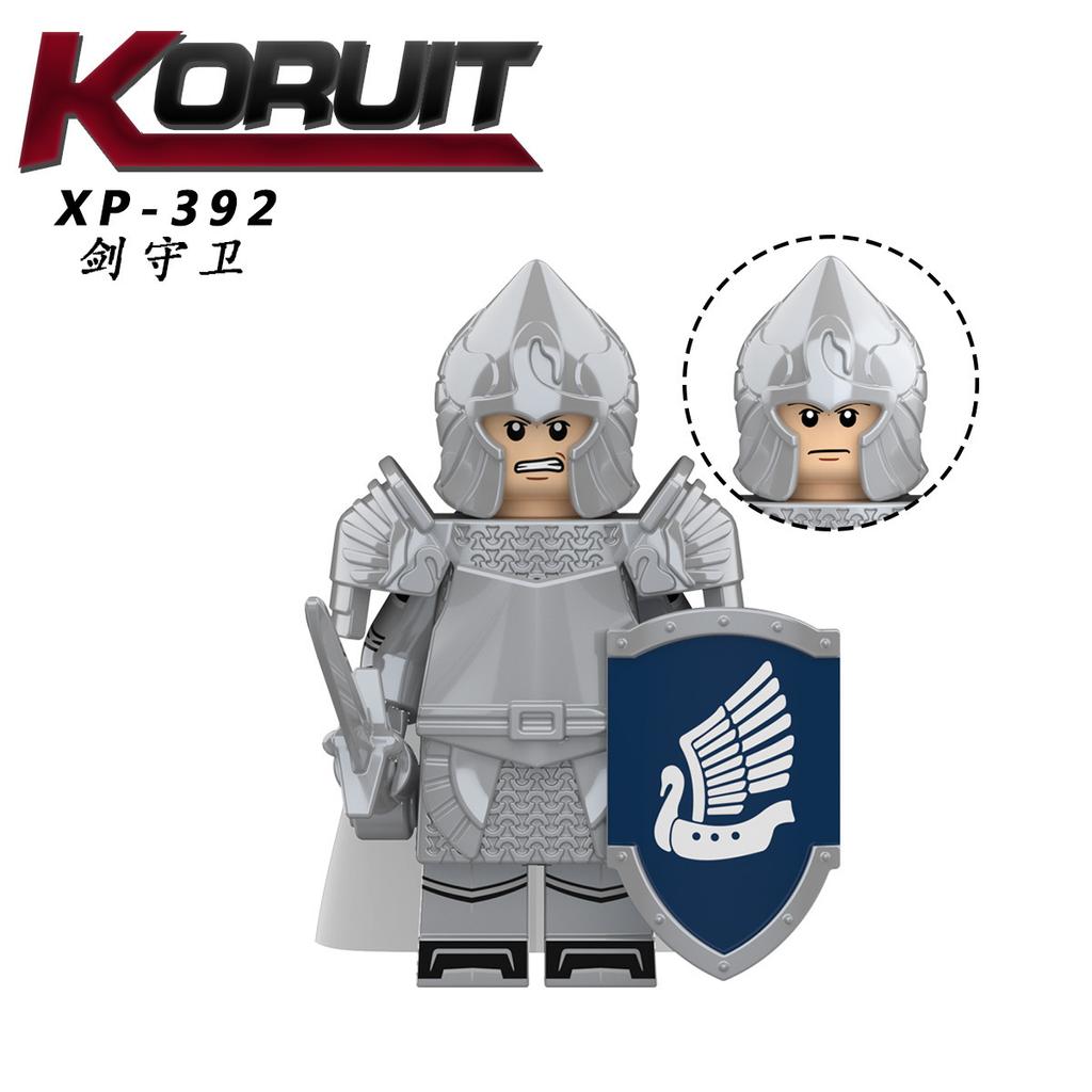 Kt1051 Medieval Movie Magic Ring Guard Knight Assembled Building Block Figurine Military Toy