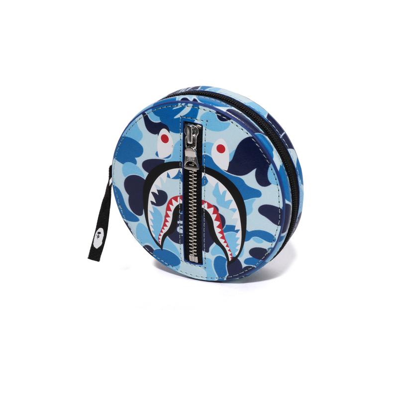 A Bathing Ape Camouflage Shark Round Design PU Wallet Unisex Wallet Blue Green Pink 0ZXSGM012901P
