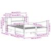 Solid Wood Bed Frame without Mattress Wax Brown 140 x 190 cm Pine Wood