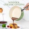 MICHELANGELO Sauce Pan with Lid Non Stick Saucepan Set of 3 1Qt /2Qt/3Qt Ceramic Non-Toxic Scratch-Resistant, Oven Safe