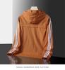 Three Stripes Men's Summer Sun Protection Hooded Jacket - Lightweight, Breathable, Ideal for Outdoor Sports & Fishing