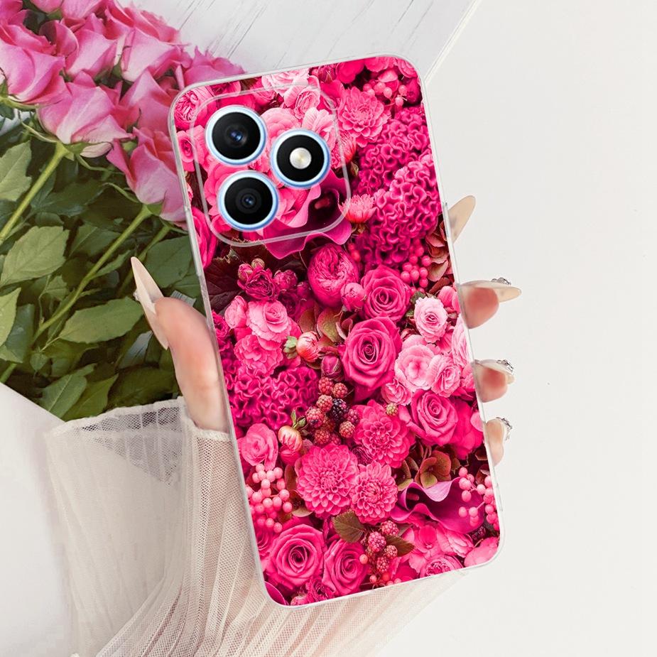 For Honor X8d 4G Case Beautiful Girl Peacock Painted Cover Soft Silicone Phone Case For Honor X8d X 8d HonorX8d 4G Fundas Bumper