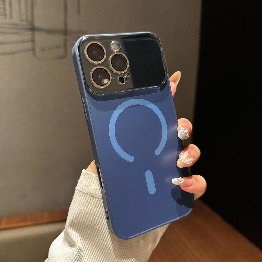 iPhone 17 Pro Max Magnetic Large Window Case with Lens Protector - Full Coverage Protective Case