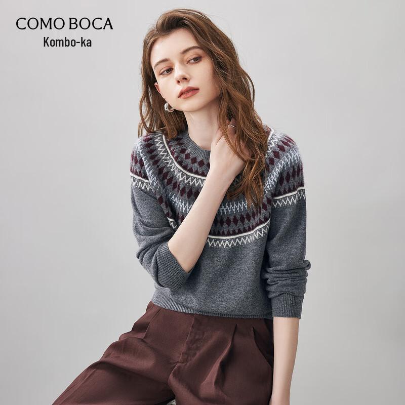 

Kemonboka Women s Fair Isle Jacquard Wool Sweater L