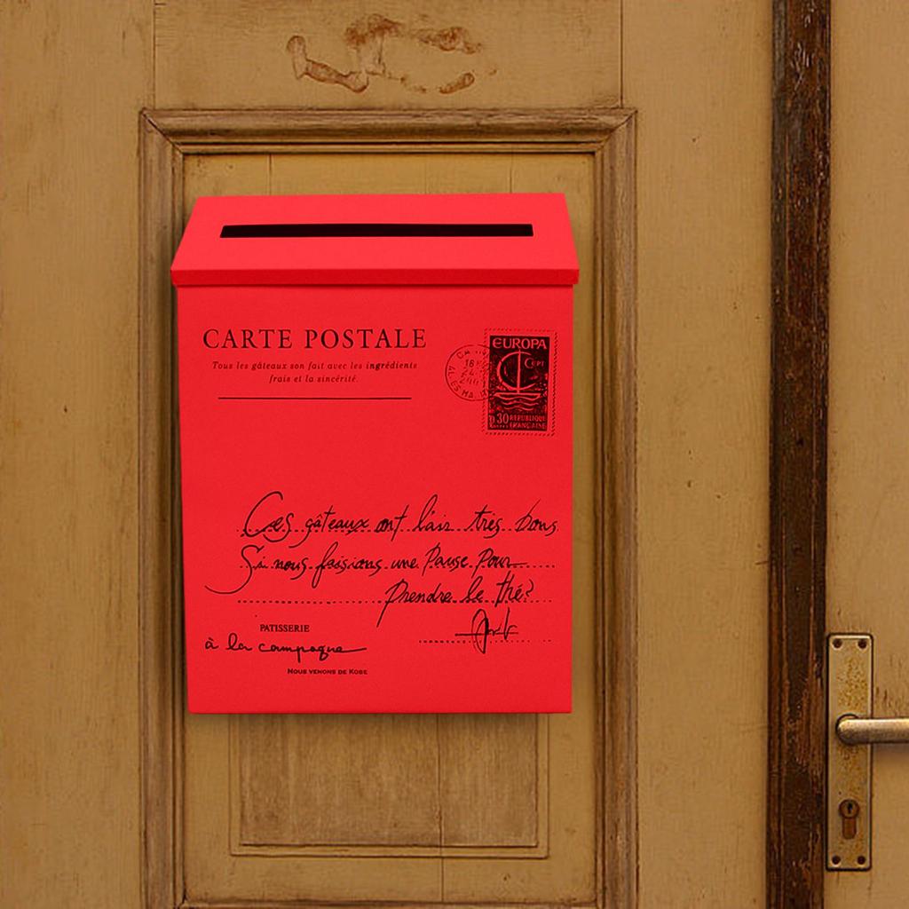 Newspaper Holder Box Drop Box Wall Hanging Mail Box Wall Mounted Mailbox for Home Office