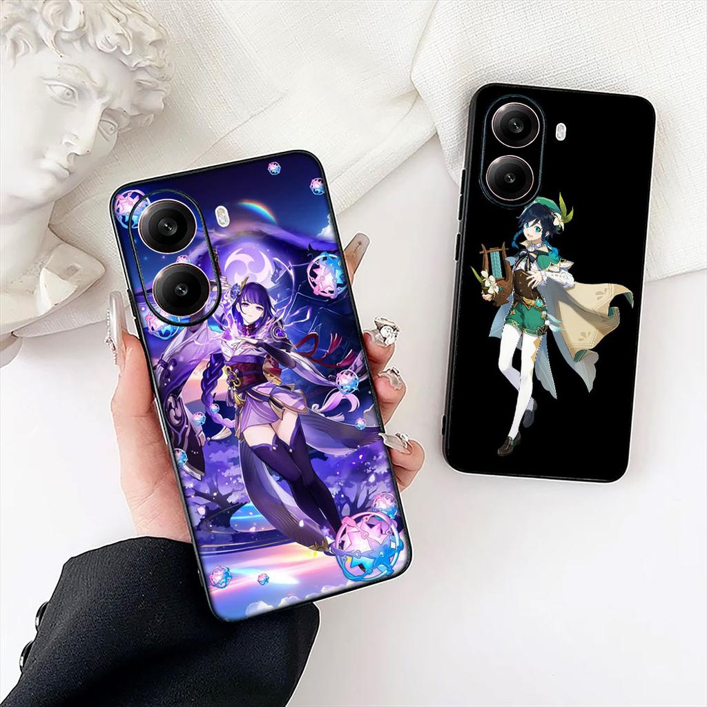Baal Raiden Shogun Genshins Impacts Venti Phone Case for Apple iPhone 16 17 Air 14 15 Pro Max Plus 16+ 16E 14+ ProMax Soft Cover