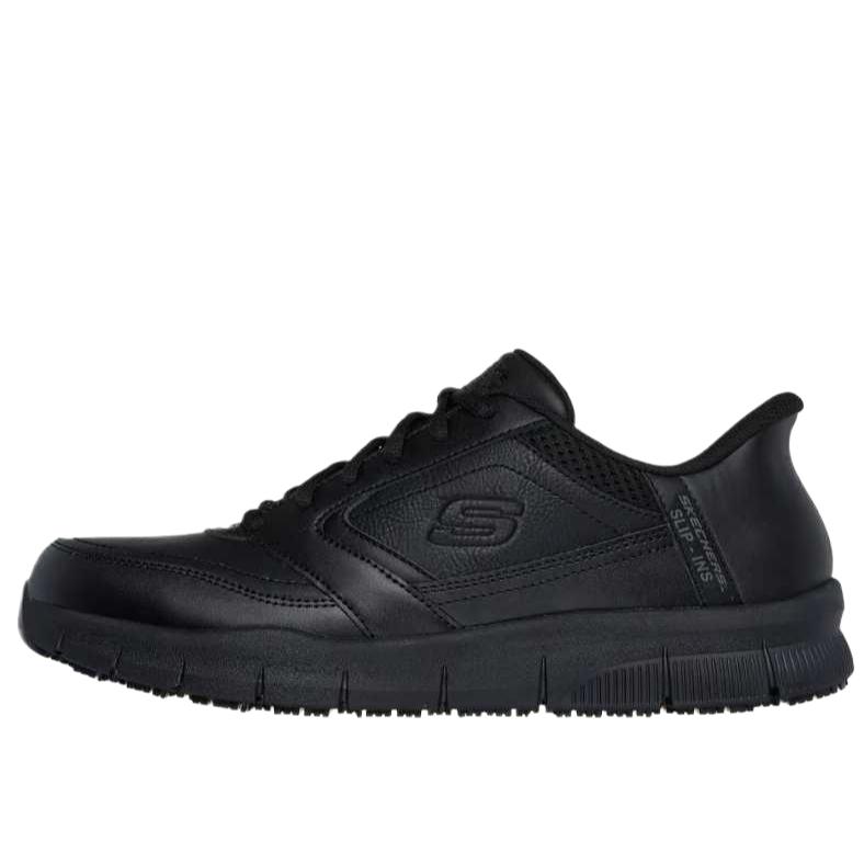Skechers Work Slip-Resistant Simple Comfortable Fashion Versatile Low-Top Casual Shoes Men sneaker Black 200303-BLK 39.5